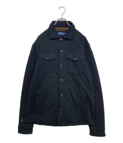 美品 RALPH LAUREN シャツジャケット キルティング ブラック メンズ SIZE M ラルフローレン