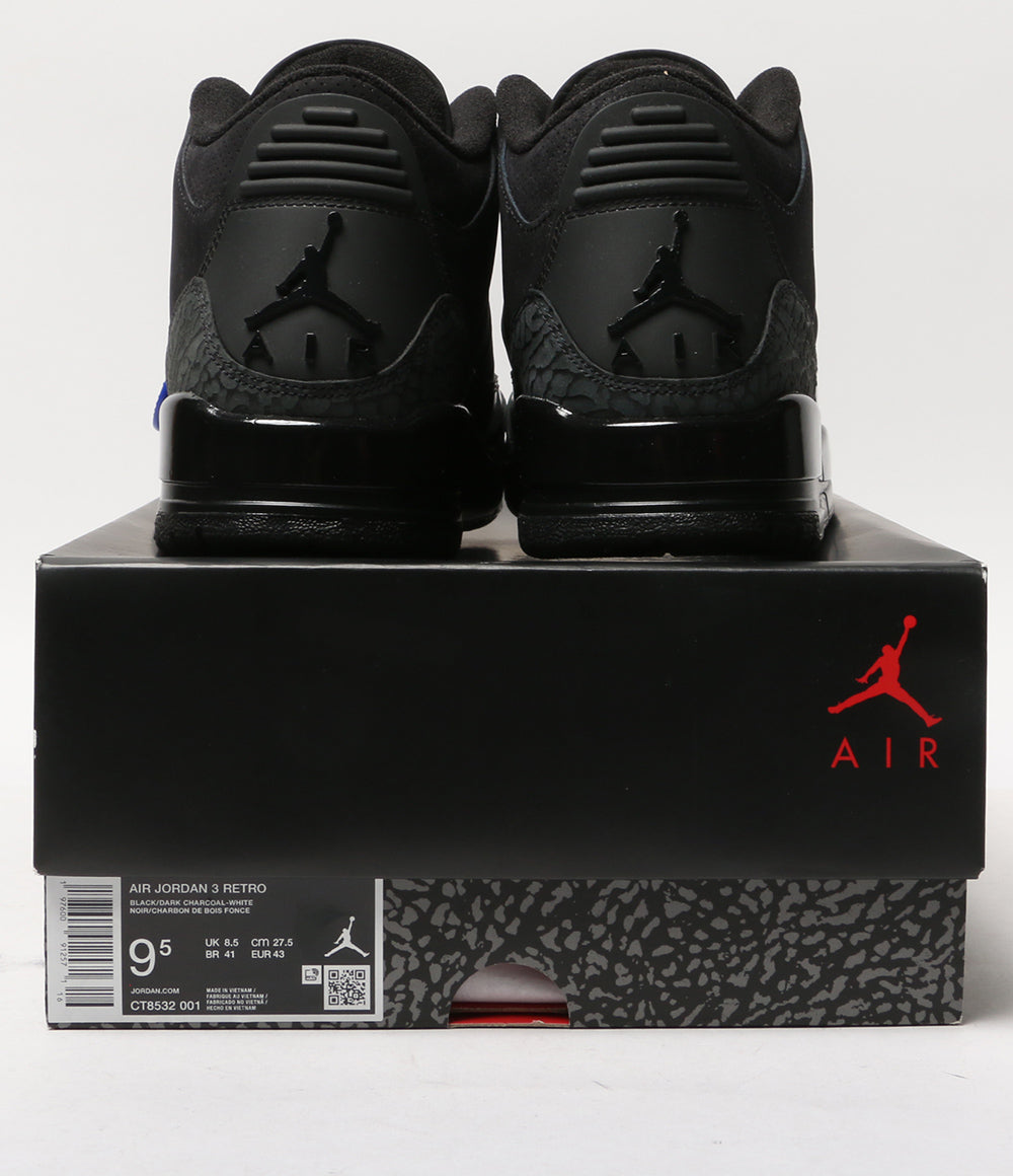 美品 NIKE スニーカー エア ジョーダン3 Black Cat 2025 CT8532-001 メンズ SIZE 27.5cm ナイキ
