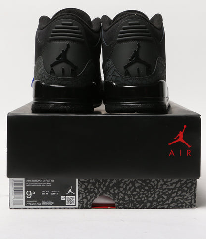 美品 NIKE スニーカー エア ジョーダン3 Black Cat 2025 CT8532-001 メンズ SIZE 27.5cm ナイキ