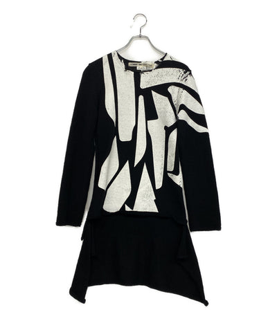 COMME des GARCONS 長袖ニット ペイント加工 2022AW GJ-N009 レディース SIZE S コムデギャルソン