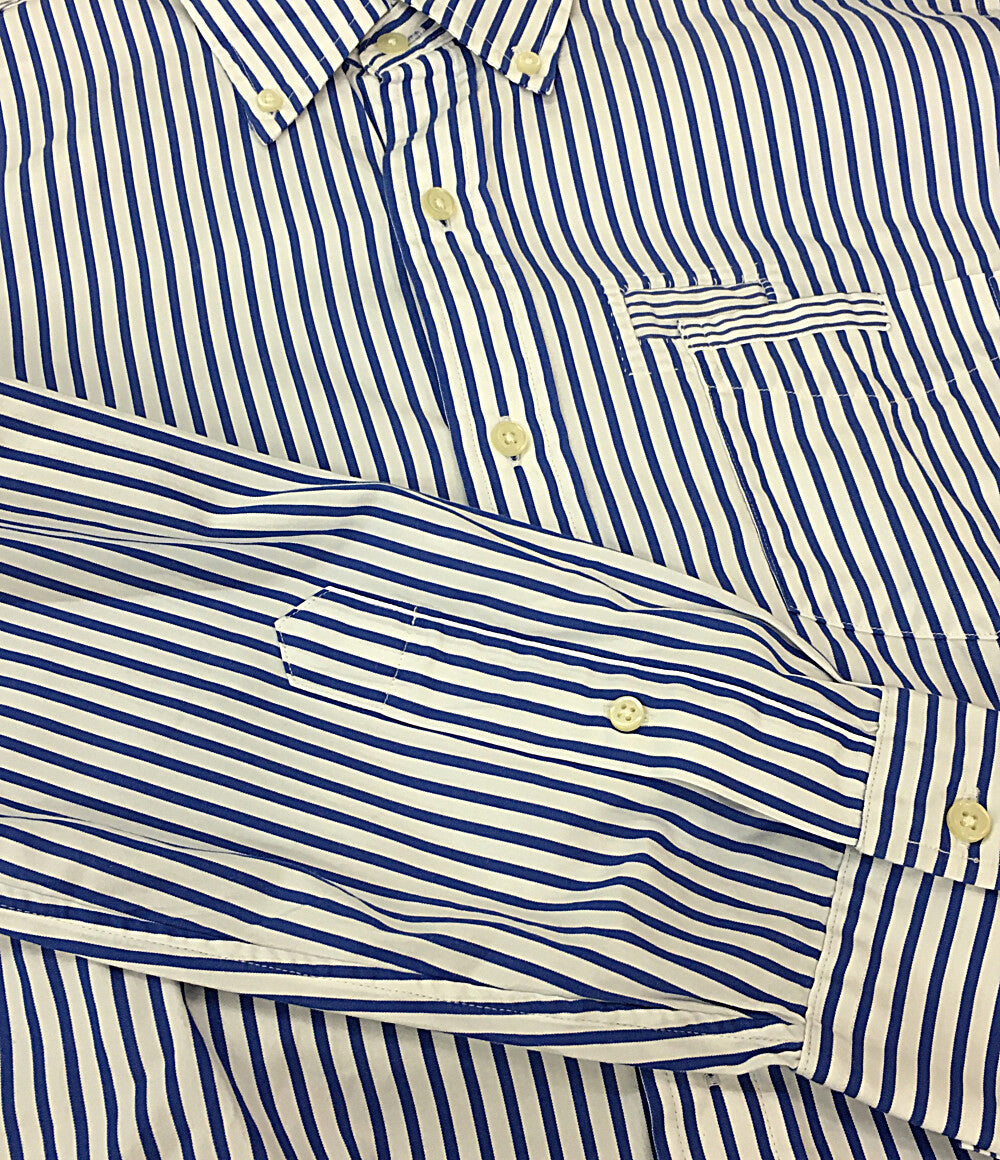 美品 RALPH LAUREN 長袖シャツ ストライプ ボタンダウン メンズ SIZE M ラルフローレン