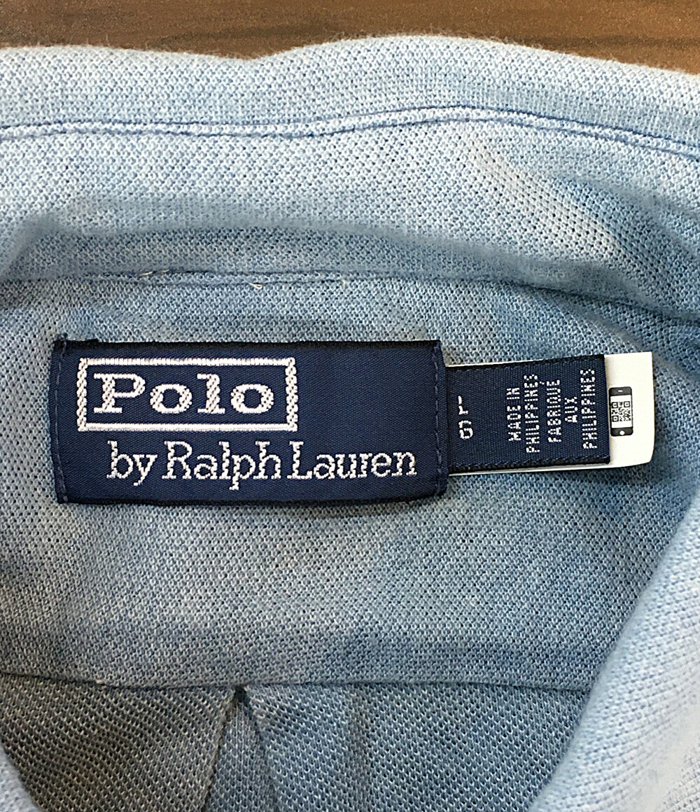 POLO RALPH LAUREN 長袖シャツ ボタンダウン カノコ ビックポロ INDIGO メンズ SIZE L ポロ・ラルフローレン