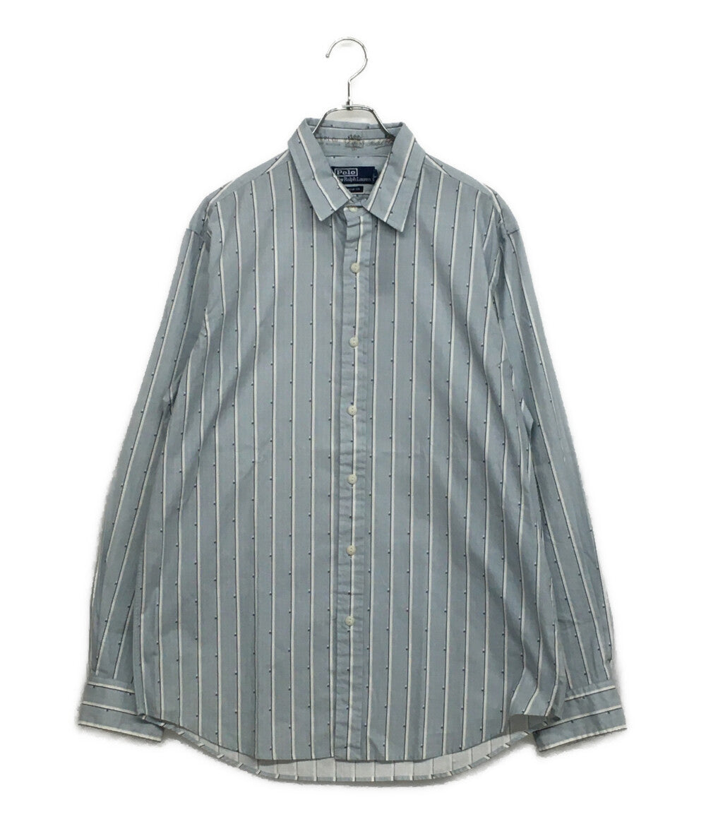 POLO RALPH LAUREN 長袖シャツ ワーク ネコ目ボタン ストライプ CLASSIC FIT メンズ SIZE L ポロ・ラルフローレン