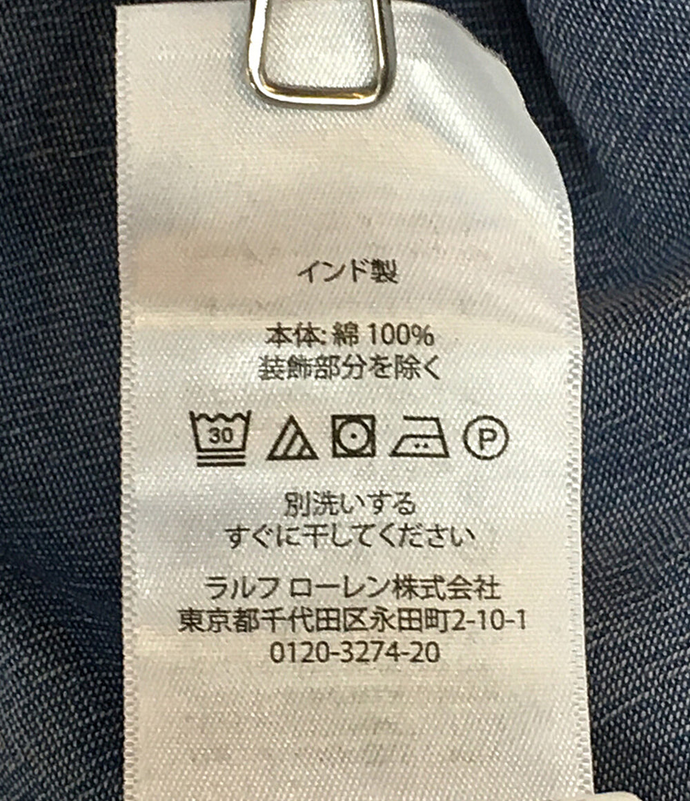 POLO RALPH LAUREN 長袖シャツ CLASSIC FIT INDIGO ブロック ダブルフェイス RED メンズ SIZE L ポロ・ラルフローレン