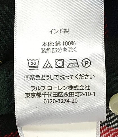 RALPH LAUREN 長袖シャツ ボタンダウン ヘビーネル RED メンズ SIZE L ラルフローレン