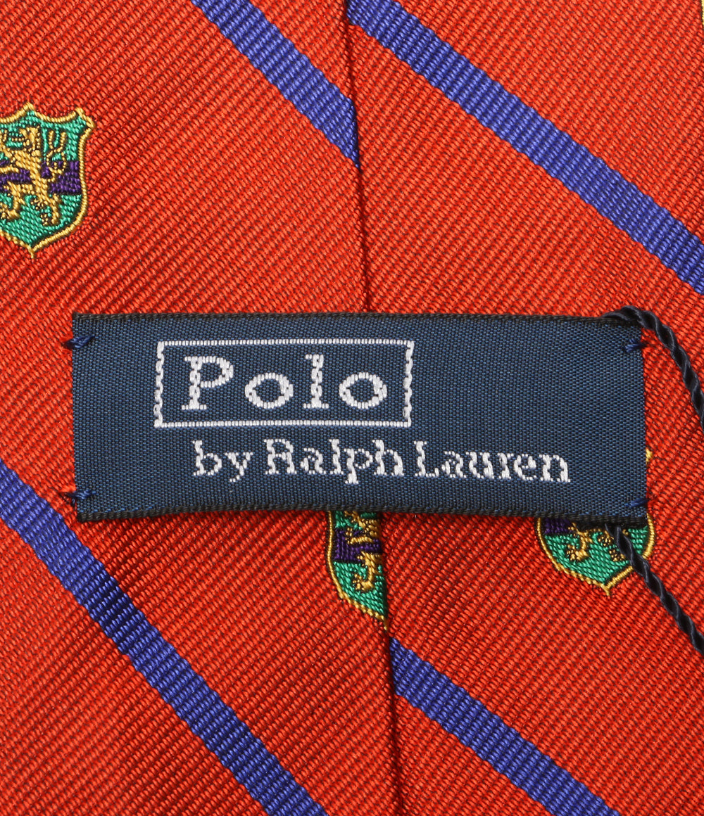 美品 POLO RALPH LAUREN ネクタイ ヴィンテージインスパイアード シルク オレンジ メンズ ポロ・ラルフローレン