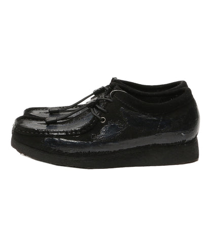 美品 Clarks × POLIQUANT ポリクアント モカシン ワラビー Wallabee Black Suede 11826 メンズ SIZE UK 8 クラークス