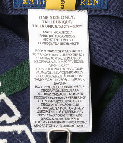 美品 POLO RALPH LAUREN 25FW NY パッチ ツイル ボール キャップ メンズ SIZE ONE SIZE ポロ・ラルフローレン