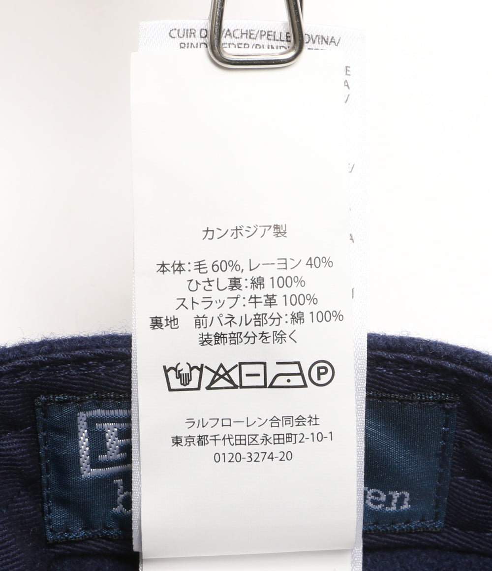 美品 POLO RALPH LAUREN アップリケド ウール ボール キャップ メンズ SIZE ONE SIZE ポロ・ラルフローレン
