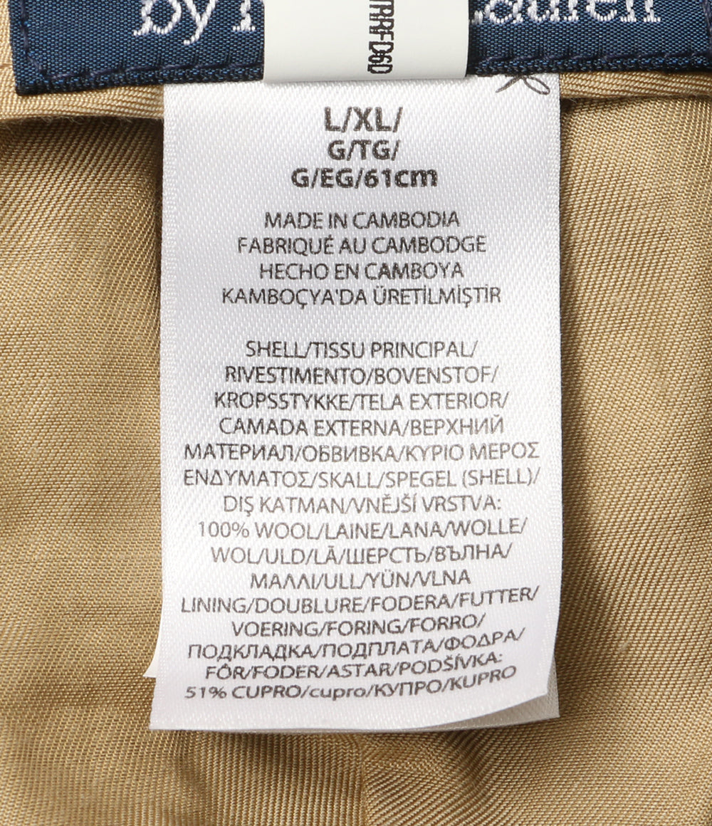 美品 POLO RALPH LAUREN キャップ MOON WOOL HUNTING HAT BROWN メンズ SIZE L/XL ポロ・ラルフローレン