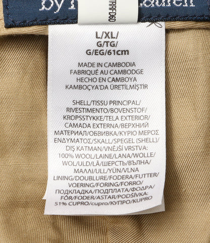 美品 POLO RALPH LAUREN キャップ MOON WOOL HUNTING HAT BROWN メンズ SIZE L/XL ポロ・ラルフローレン