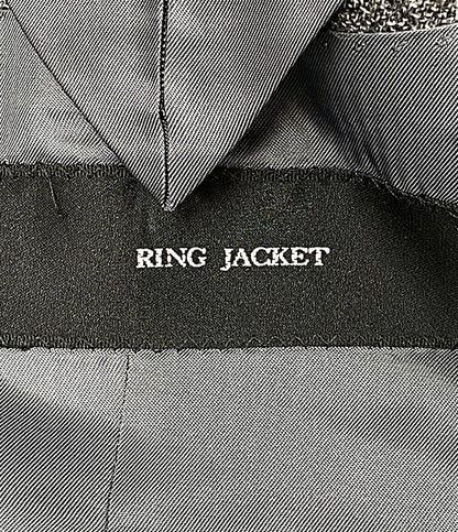 RING JACKET スーツ グレー ストライプ RT025F40C メンズ SIZE 48 リングジャケット