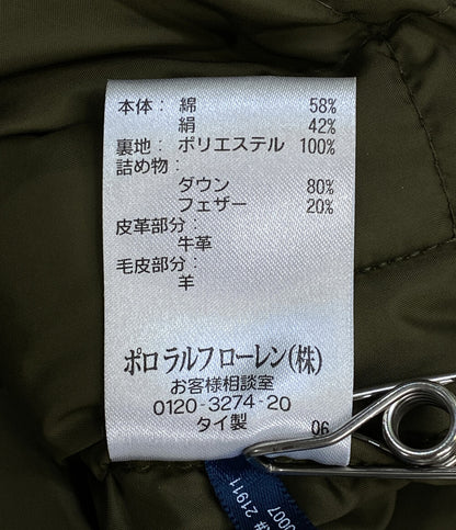 RALPH LAUREN ダウンベスト スウェード ファー レディース SIZE S ラルフローレン