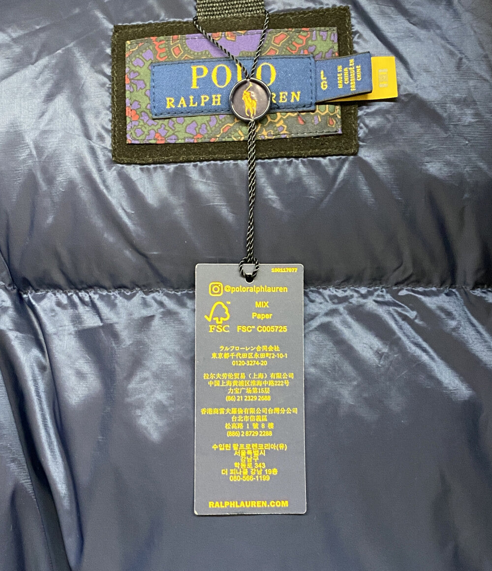 美品 POLO RALPH LAUREN ダウンジャケット ウォーターリペラント ペイズリー メンズ SIZE L ポロ・ラルフローレン