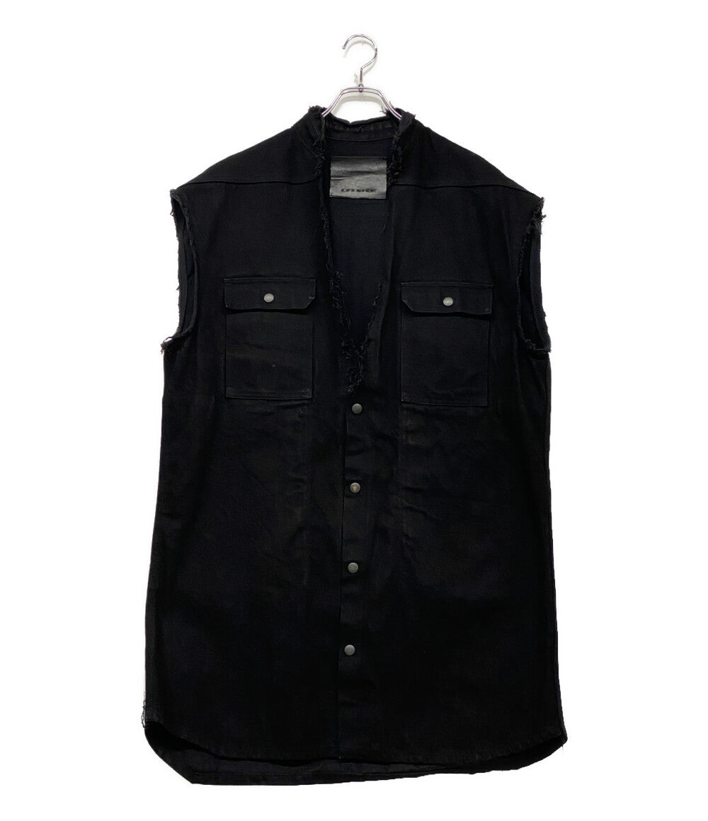 RICK OWENS DRKSHDW リック オウエンス ダークシャドウ ベスト RR02B2736-HBLKJP メンズ SIZE S