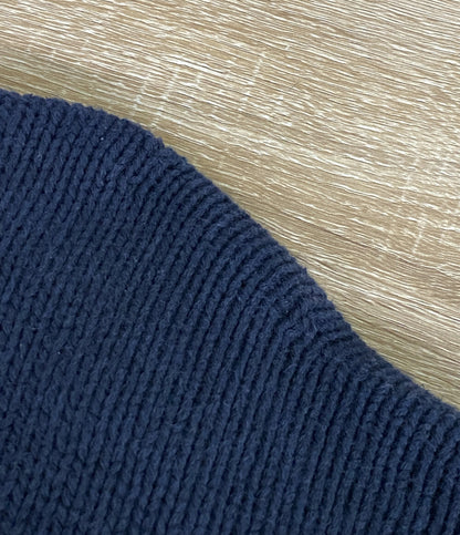 美品 POLO RALPH LAUREN NYC ロゴニット ネイビー メンズ SIZE L ポロ・ラルフローレン