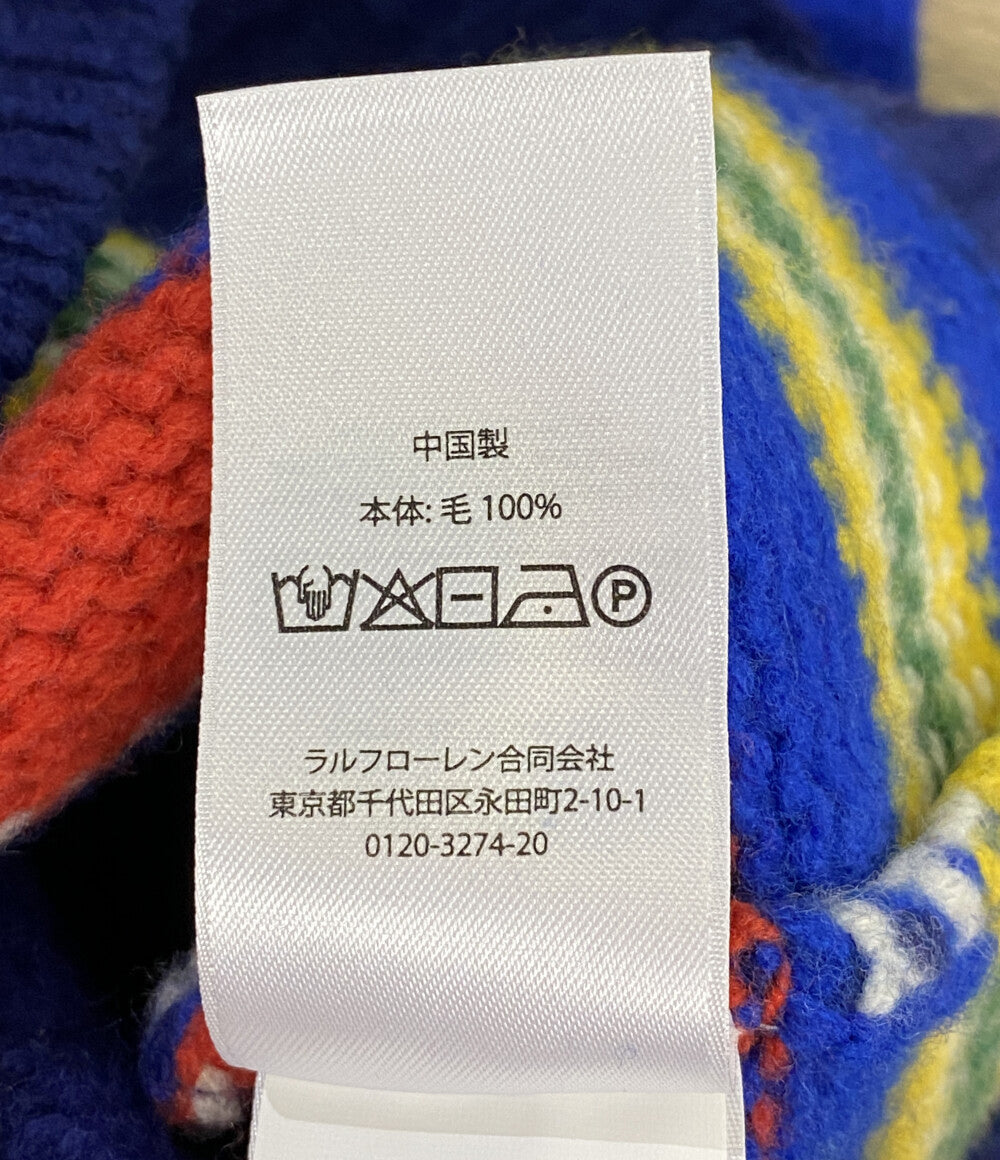 美品 POLO RALPH LAUREN ニット VOYAGER ストライプ メンズ SIZE L ポロ・ラルフローレン