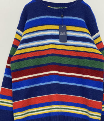 美品 POLO RALPH LAUREN ニット VOYAGER ストライプ メンズ SIZE L ポロ・ラルフローレン