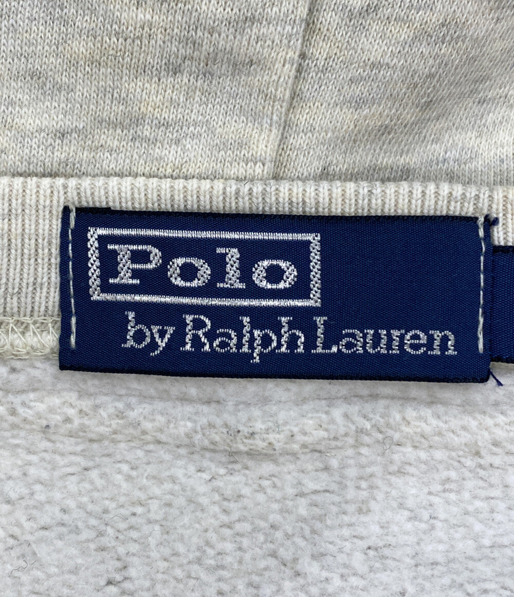 美品 POLO RALPH LAUREN 後付パーカー コットン 染み込みプリント メンズ SIZE L ポロ・ラルフローレン
