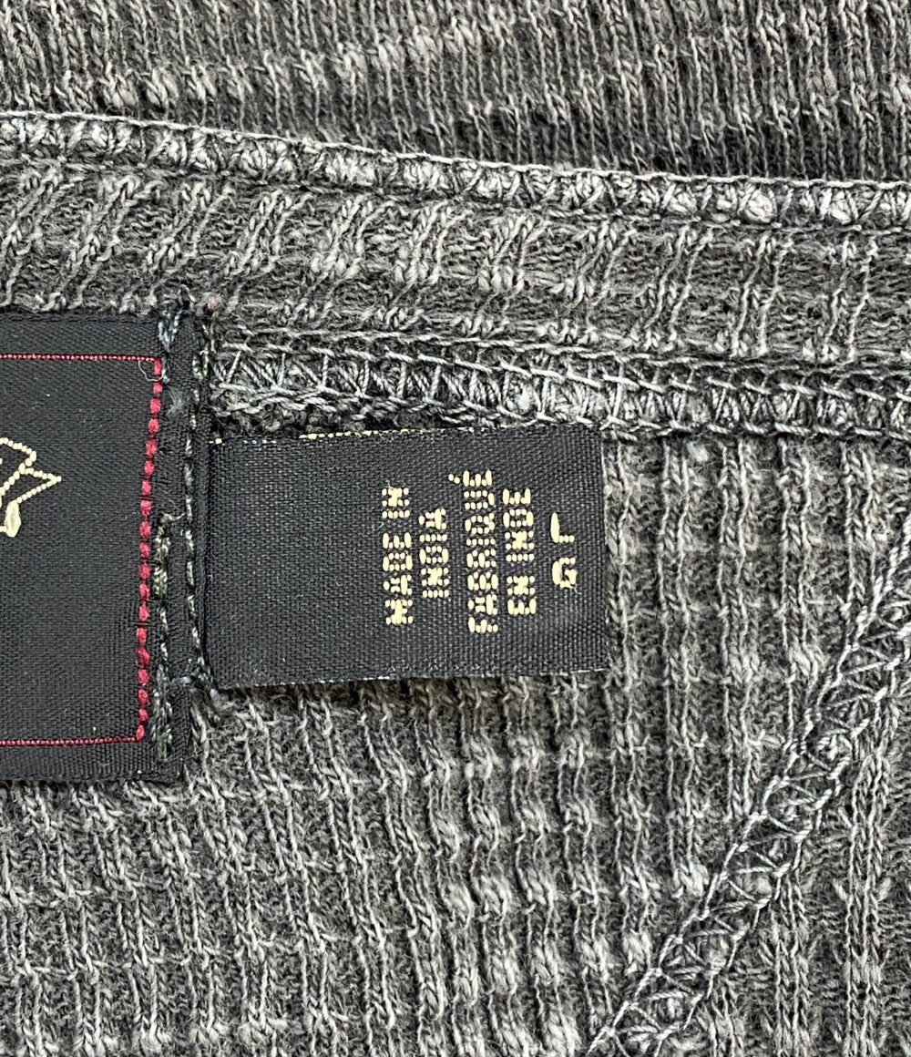 RRL RALPH LAUREN ダブルアール エル ラルフローレン 長袖Ｔシャツ サーマル ヘンリー ブラック メンズ SIZE L