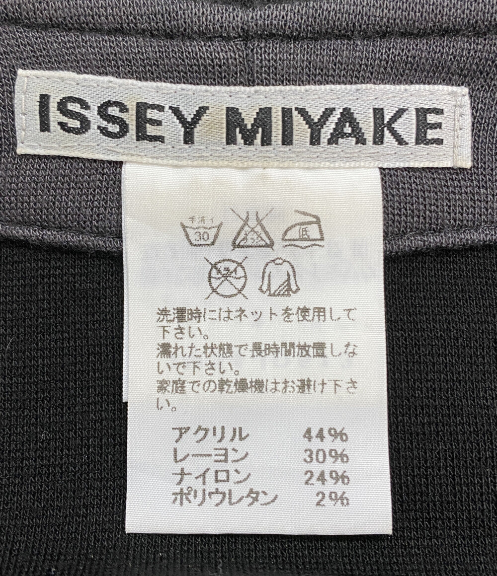 ISSEY MIYAKE 切替ノーカラージャケット 15AW IM54JD513 レディース SIZE 2 イッセイミヤケ