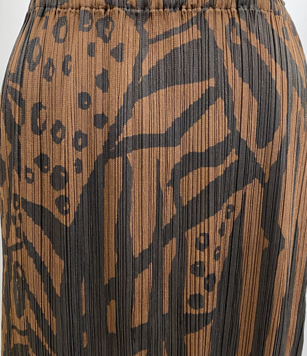 美品 PLEATS PLEASE 総柄プリーツスカート PP33-JG745 レディース SIZE 4 プリーツプリーズ