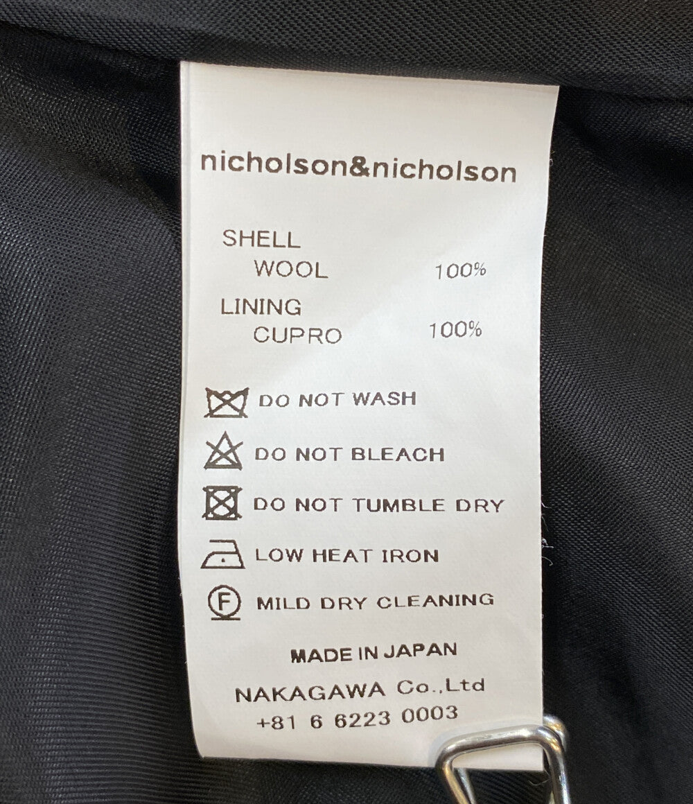美品 nicholson&nicholson ニコルソンアンドニコルソン ピーコート MY SHAWL レディース SIZE 36