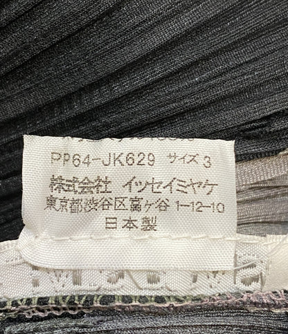美品 PLEATS PLEASE カットソー ダイヤチェック柄 モノトーン PP64-JK629 レディース SIZE 3 プリーツプリーズ