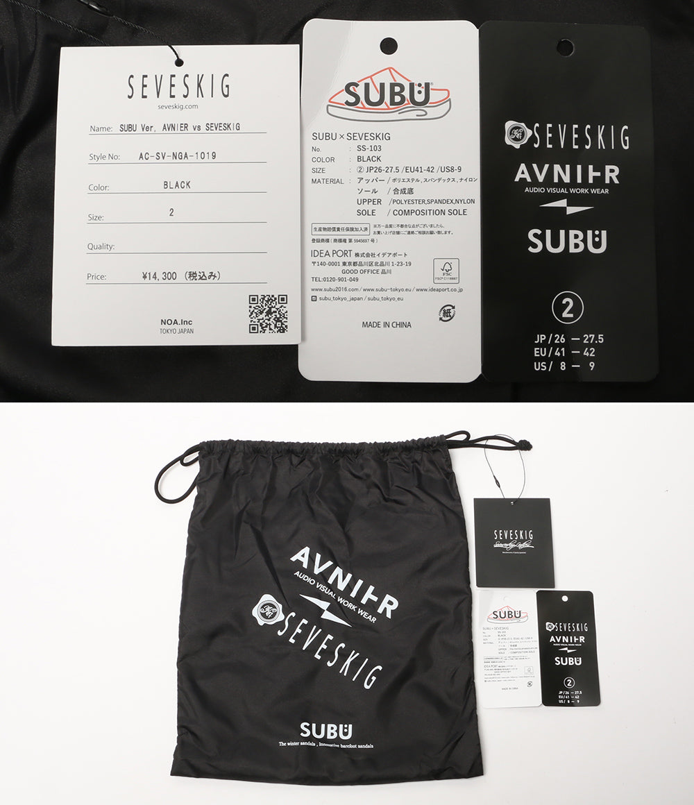 SUBU×AVNIER×SEVESKIG スブ×アヴニエ×セヴシグ サンダル サボスリッポン メンズ SIZE 26-27.5cm