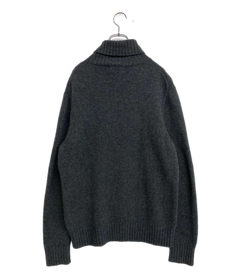 美品 POLO RALPH LAUREN ニット POLO BEAR TURTLENECK カシミア混 GRY 時計 メンズ SIZE L ポロ・ラルフローレン