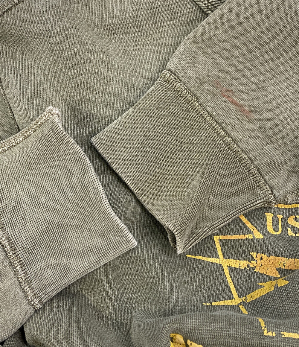 POLO RALPH LAUREN スウェット 前V FORT DAVID OLIVE カナダ限定 メンズ SIZE XL ポロ・ラルフローレン