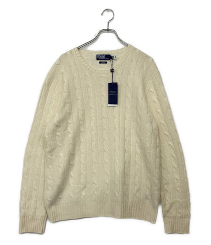 美品 POLO RALPH LAUREN カシミアニット セーター アイコニック ケーブル メンズ SIZE XL ポロ・ラルフローレン
