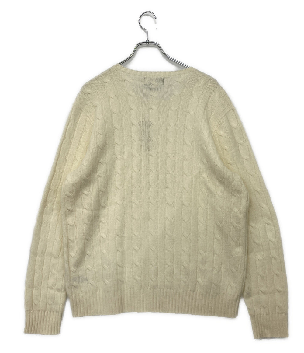 美品 POLO RALPH LAUREN カシミアニット セーター アイコニック ケーブル メンズ SIZE XL ポロ・ラルフローレン