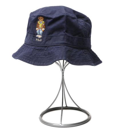 美品 POLO RALPH LAUREN POLO ベア ツイル バケット ハット NAVY メンズ SIZE L/XL ポロ・ラルフローレン