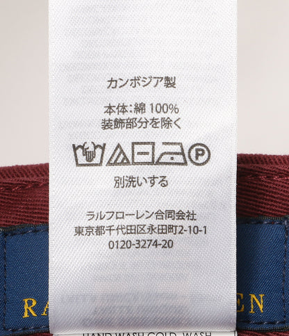 POLO RALPH LAUREN キャップ NY パッチ ツイル ボール キャップ バーガンディー メンズ SIZE O/S ポロ・ラルフローレン