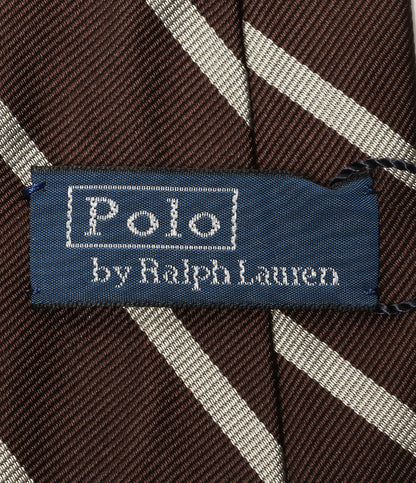 美品 POLO RALPH LAUREN ネクタイ ヴィンテージインスパイアード ストライプ ブラウン メンズ ポロ・ラルフローレン