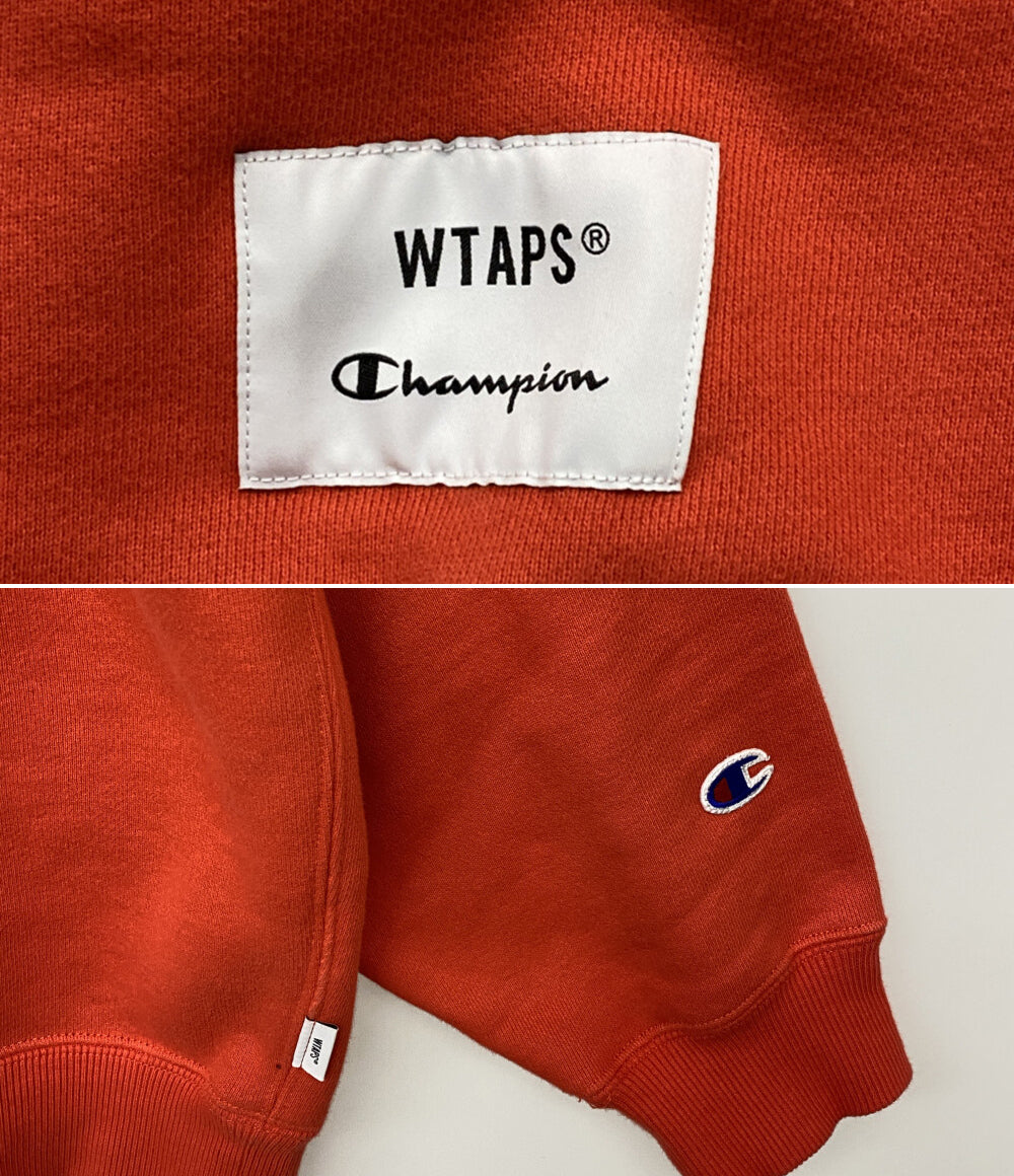 Champion×WTAPS ダブルタップス スウェット ACADEMY CREW オレンジ C8-Z018 メンズ SIZE XL チャンピオン