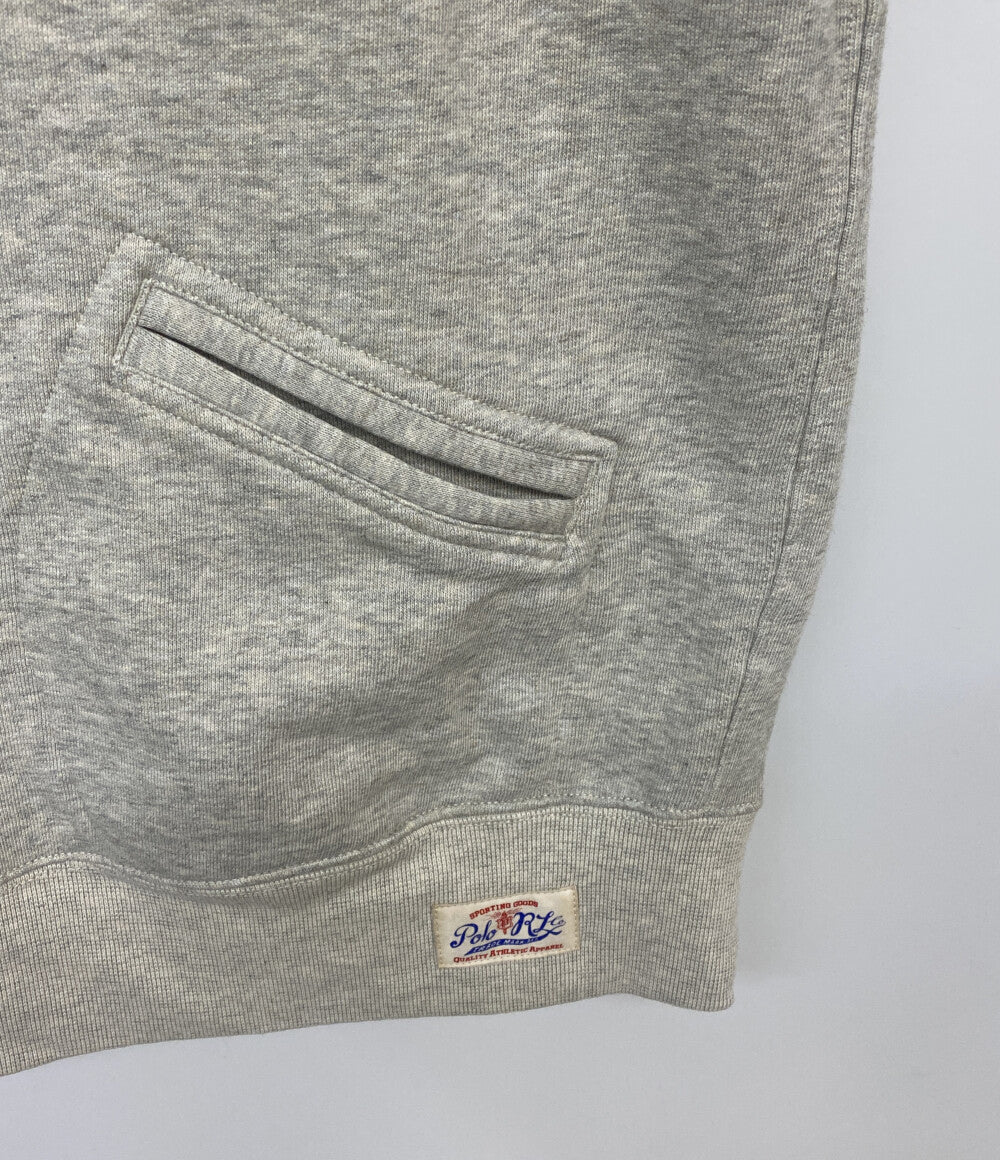 美品 POLO RALPH LAUREN 半袖スウェット USA FLEECE SHORT SLEEVE SWEAT GRAY メンズ SIZE L ポロ・ラルフローレン