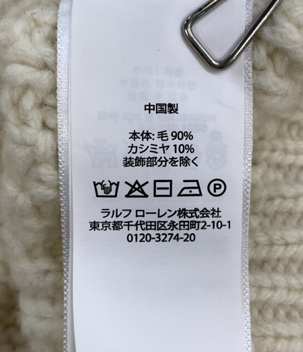 美品 POLO RALPH LAUREN ケーブルニット セーター カシミア混 オフホワイト メンズ SIZE L ポロ・ラルフローレン