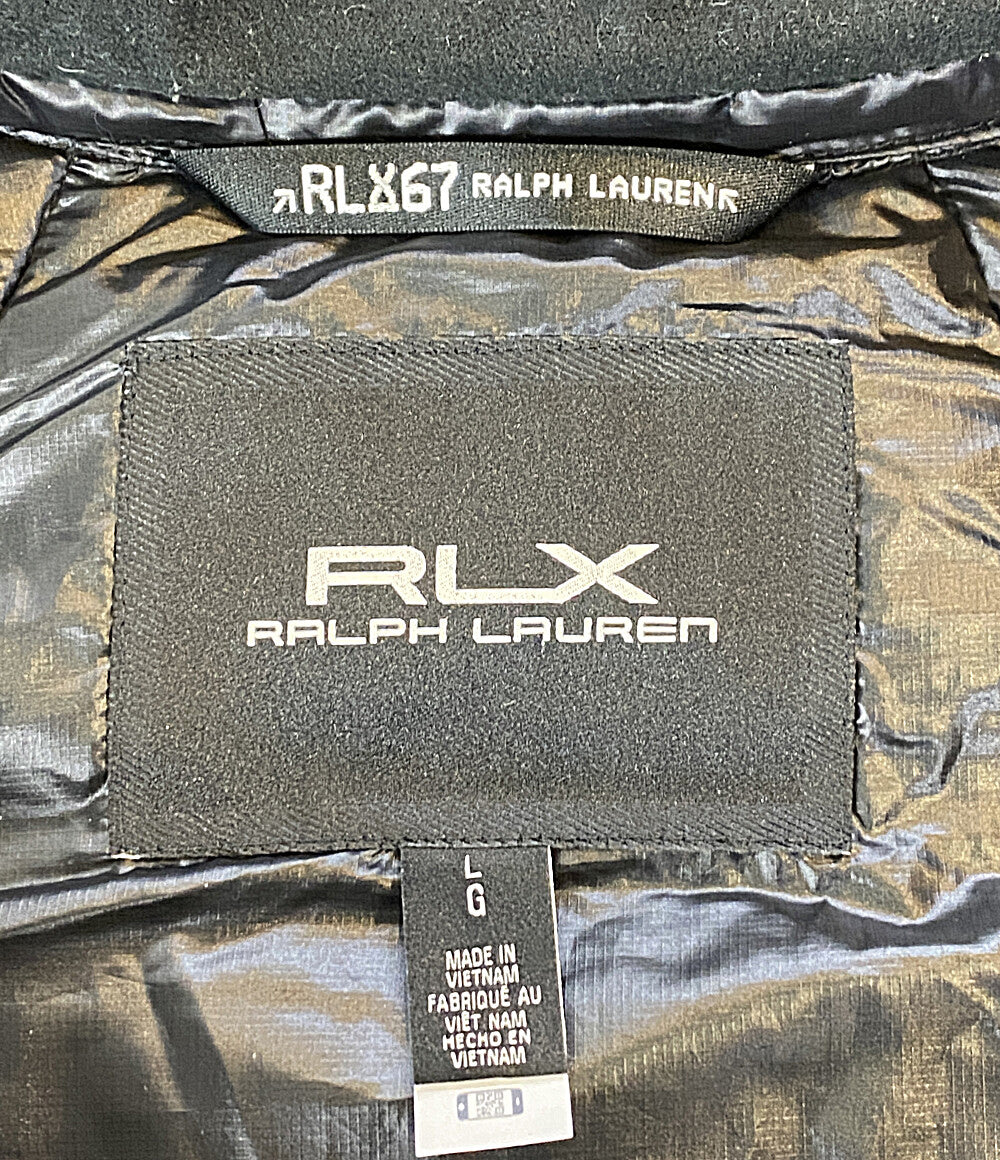 美品 RLX RALPH LAUREN ダウンベスト WATER-REPELLENT DOWN VEST BLK 784912029001 メンズ SIZE L アールエルエックス ラルフローレン