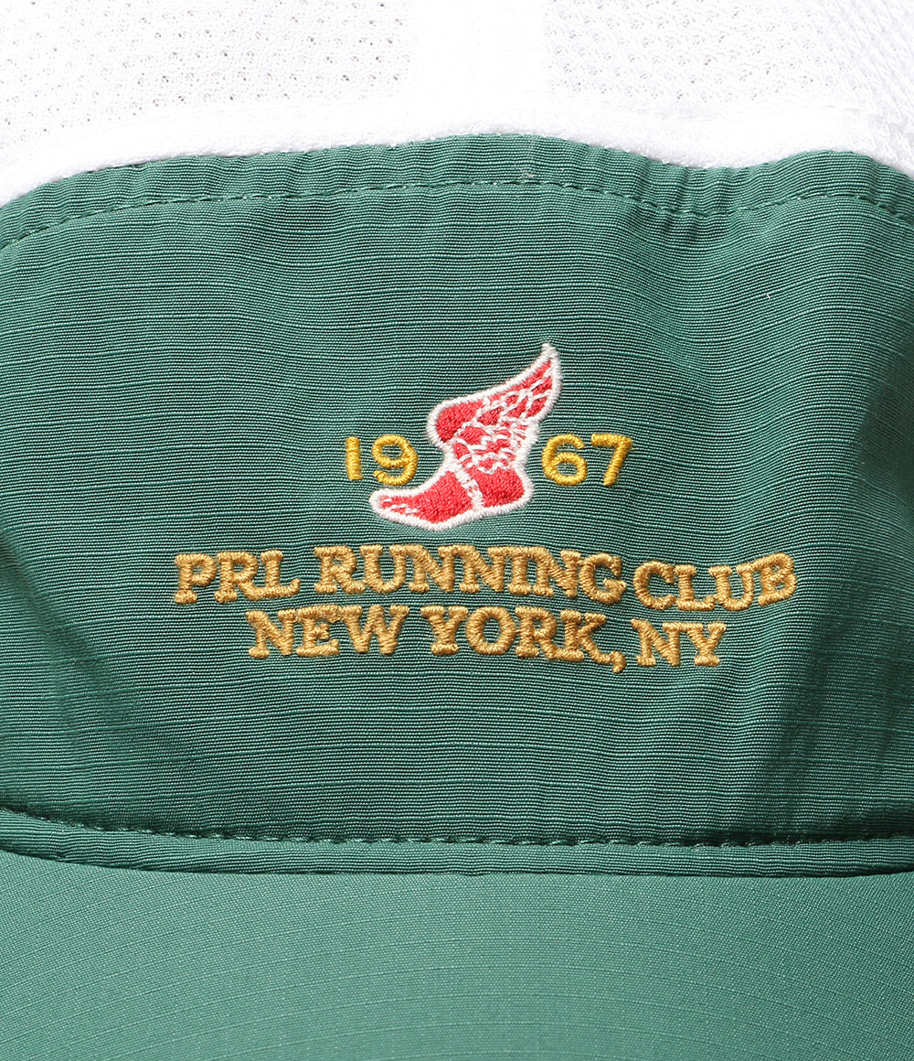美品 POLO RALPH LAUREN キャップ PRL RUNNING CLUB メッシュドパネル GREEN メンズ ポロ・ラルフローレン