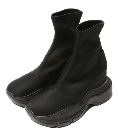 YELLO イエロ ブーツ TOKYO BLACK MID SNEAKER SHORT BOOTS レディース SIZE XL