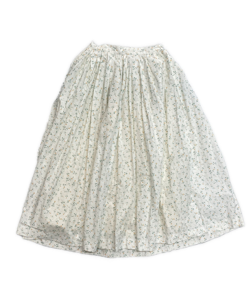 YAECA TUCK SKIRT フラワーパターンボリュームスカート 花柄 レディース SIZE S ヤエカ