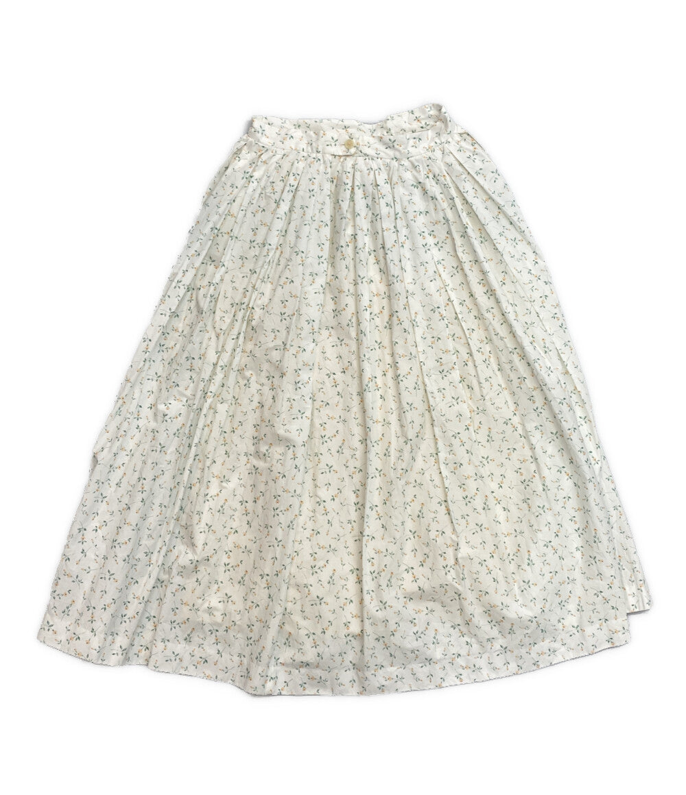 YAECA TUCK SKIRT フラワーパターンボリュームスカート 花柄 レディース SIZE S ヤエカ
