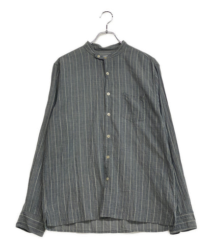 steven alan 長袖シャツ USA製 バンドカラー ストライプ 00s メンズ SIZE L スティーブンアラン