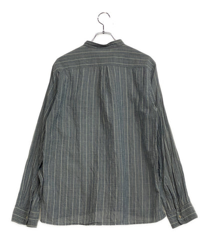 steven alan 長袖シャツ USA製 バンドカラー ストライプ 00s メンズ SIZE L スティーブンアラン