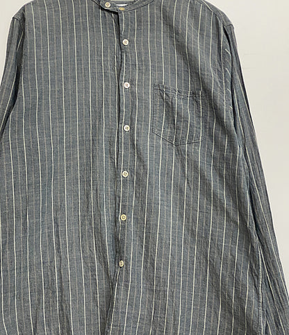 steven alan 長袖シャツ USA製 バンドカラー ストライプ 00s メンズ SIZE L スティーブンアラン