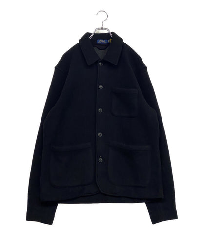 美品 POLO RALPH LAUREN ブラッシュド ウール カバーオール ブラック メンズ SIZE M ポロ・ラルフローレン