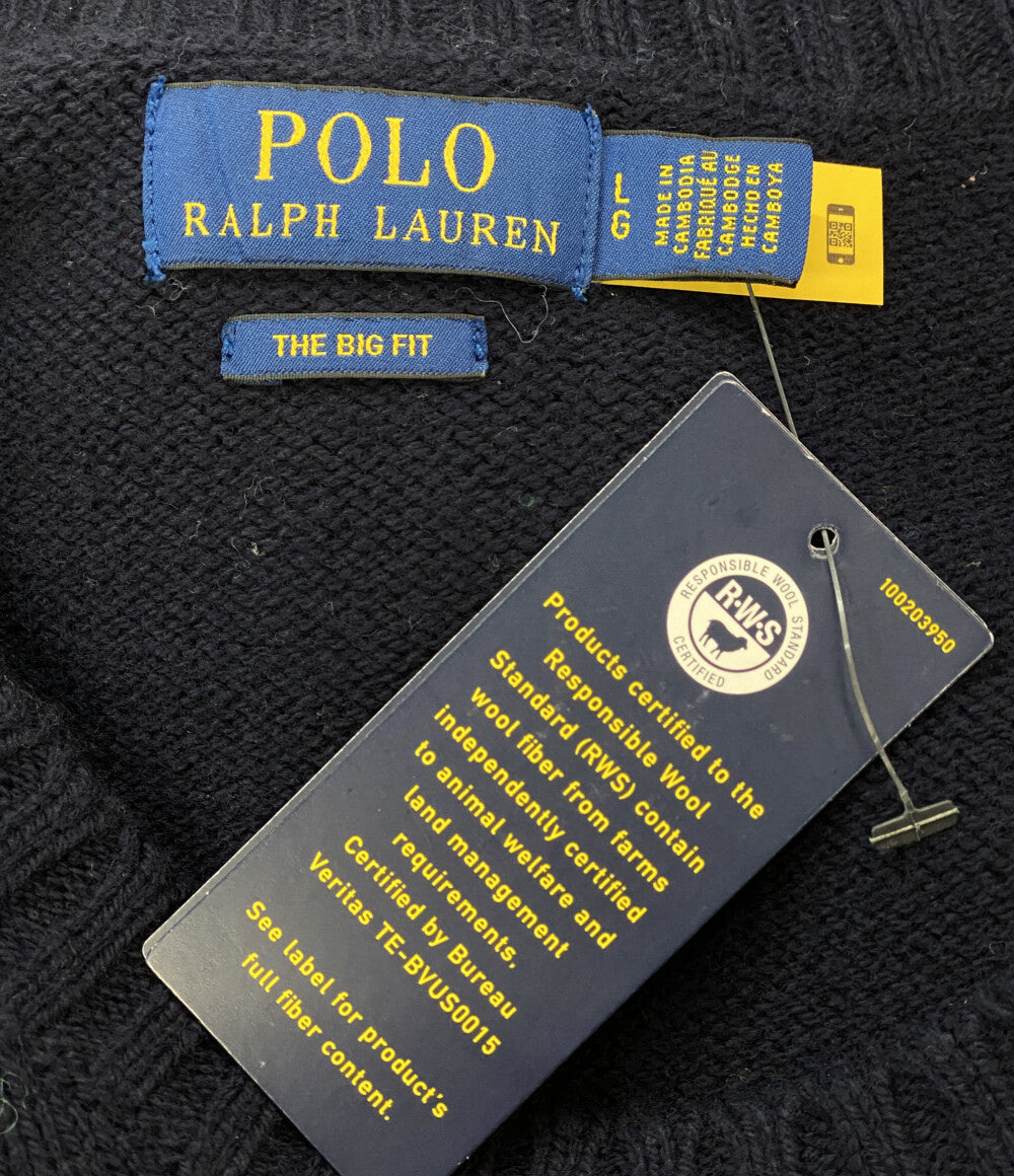 POLO RALPH LAUREN ベスト THE BIG FIT アメリカンフラッグ ネイビー メンズ SIZE L ポロ・ラルフローレン