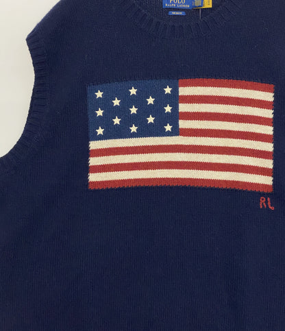 POLO RALPH LAUREN ベスト THE BIG FIT アメリカンフラッグ ネイビー メンズ SIZE L ポロ・ラルフローレン